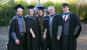 Pictured at the ICHAS Graduations held in the Castletroy Park Hotel Limerick were: Roger Hogart, M.A Masters in Counselling and Psychotherapy, Tipperary, Grainne Harte, M.A in Childhood & Adolescent Studies 2015, Tipperary, Donna Breen, M.A in Cognitive and Behavioural Therapy, Tipperary, Albs Coffey, NICHAS, Limerick, Declan Ryan,B.A (Hons) in Counselling & Psychtherapy 2015, Tipperary. Picture Credit Brian Gavin Press 22